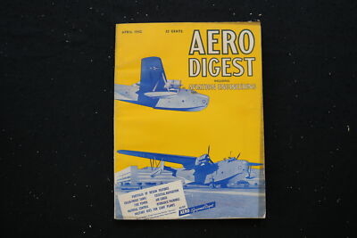 1942 APRIL AERO DIGEST MAGAZINE - MARTIN ''MARINER'' PBM-3 BOMBER COVER - E 10730