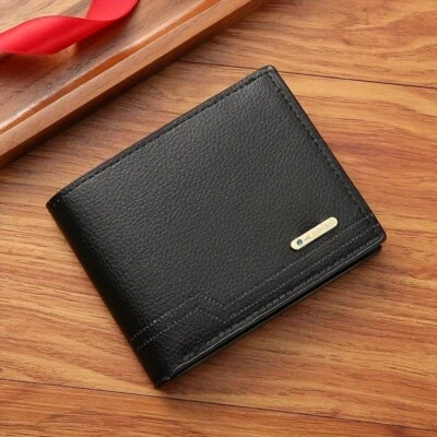 Men's Leather Wallet Black Colour Enclosed RFID SAFE ID Protection Designer