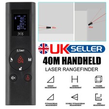 131ft Handheld Digital Laser Point Distance Meter Tape Range Finder Measure 40m