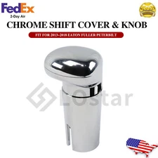 Chrome Shift Cover & Knob For 13/18 Eaton Fuller Peterbilt Kenworth Freightliner