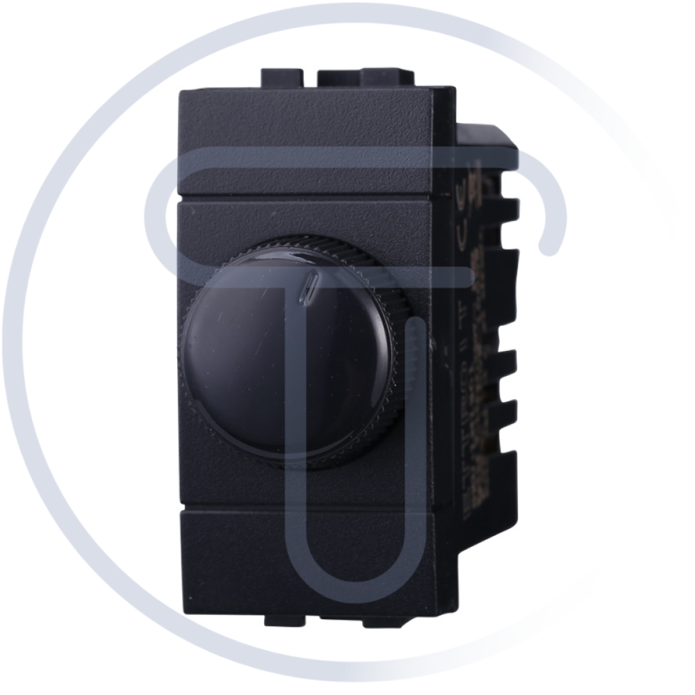 Modulo dimmer 100-1000W ON/OFF, serie Space, nero, compatibile BTicino Living