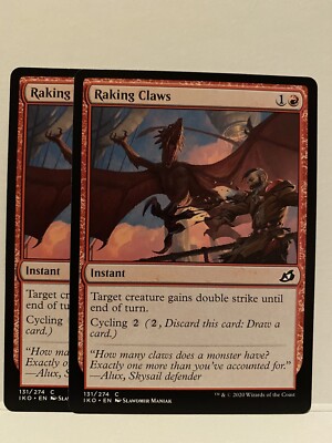x2 Raking Claws Ikoria: Lair of Behemoths 131/274 Pack Fresh