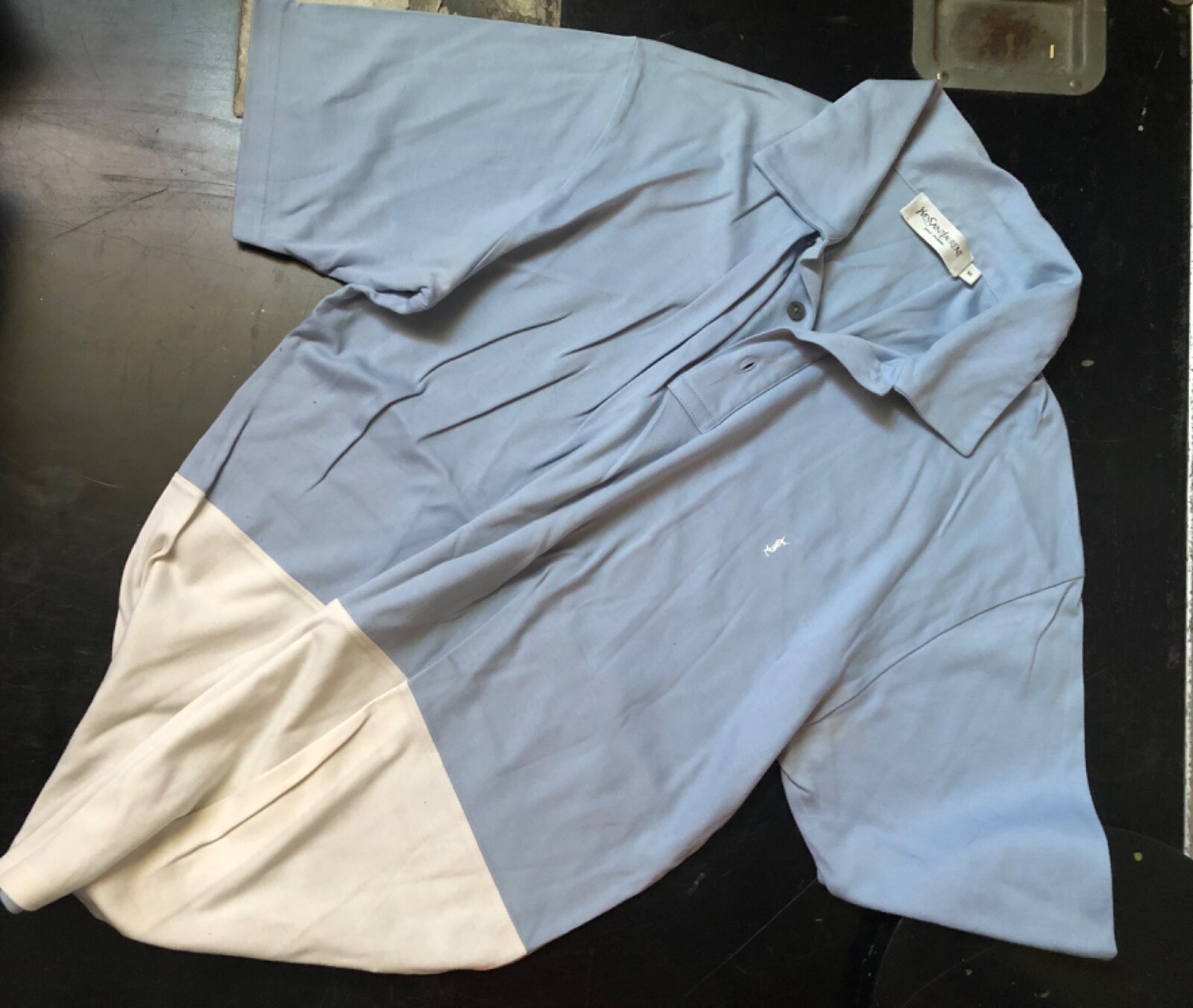 Polo YSL Yves Saint Laurent blu vintage blu chiaro media