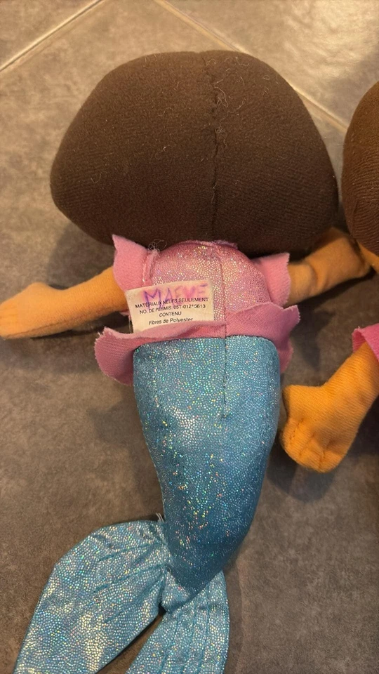 Vintage Dora the Explorer Mermaid and Plush Doll both included 8" - Image 3 of 3