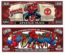 OUR SPIDER MAN COMIC STRIP DOLLAR BILL (25 Each)
