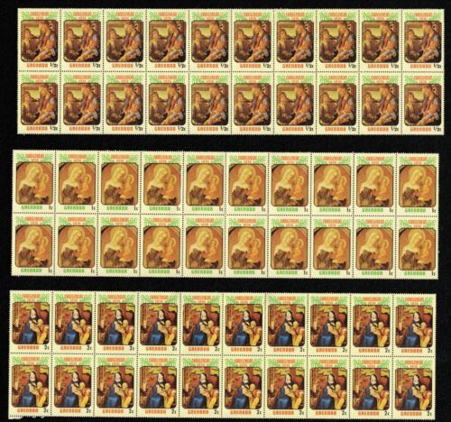 Grenada, 1974, Scott 574, 575, 576 MNH bloki po 20, SCV 15,00 USD - Zdjęcie 1 z 1