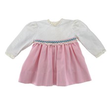 Just Adorable Vintage Toddler Dress 18 Months Pink Blue Green Argyle Sash Bow