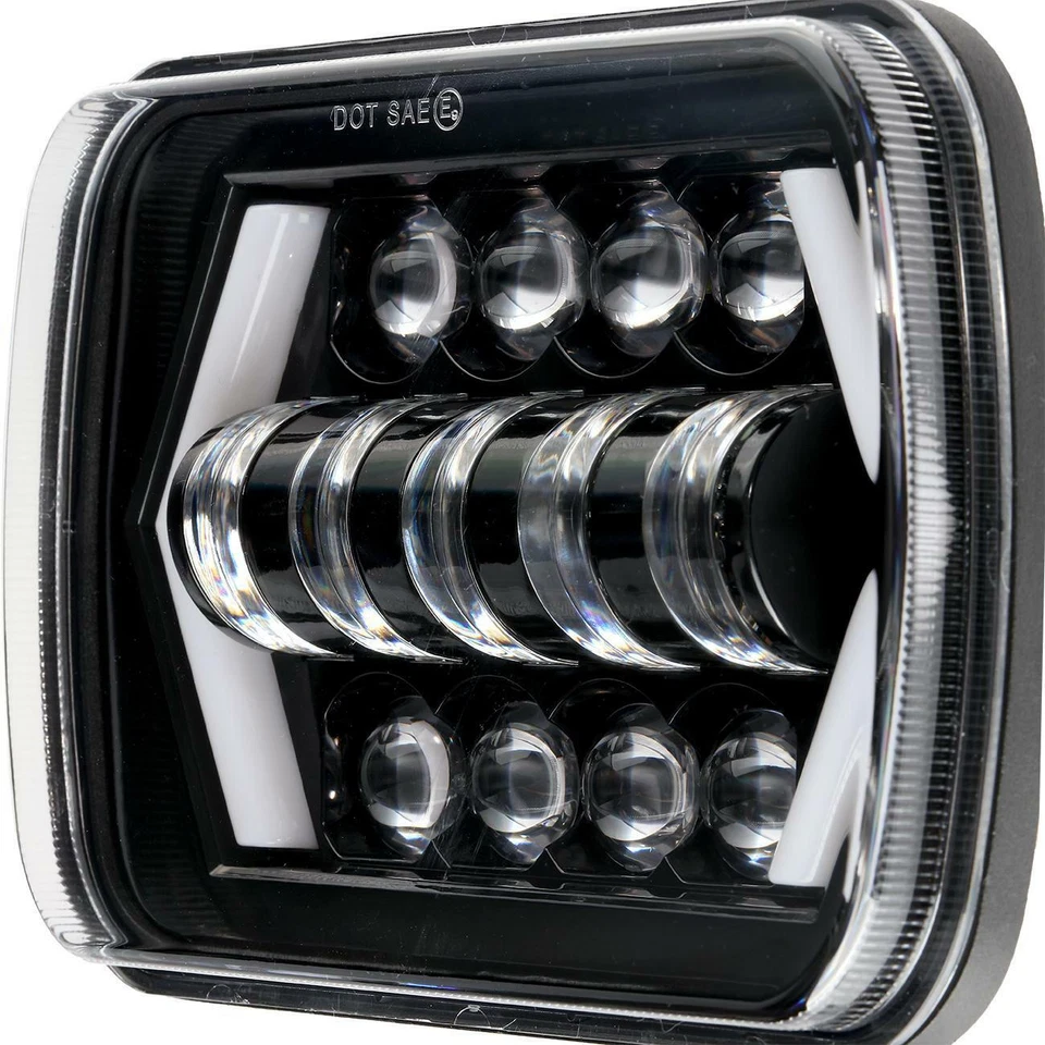 2x 5X7" 7X6" 150W Faro LED DRL Lámpara Sellada para Jeep Cherokee XJ Wrangler YJ Foto 4 de 4