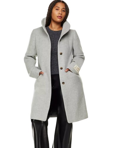Sealup 50092-7627 Mitt Gray GIACCONE GENOVA PEACOAT Long Pea Coat