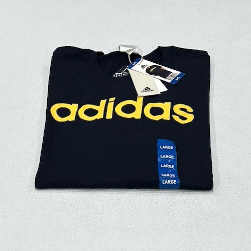 Adidas Men's Essentials Single Jersey Big Logo Tee, Navy, Size L