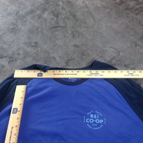 REI Co-Op Raglan T-Shirt Mens XXL 2XL Blue Organic Cotton Long Sleeve Soft USA - Picture 8 of 9