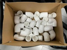 LOT, FULL BOX w/ 25 PIECES 1-1/4" 90 ELBOW PVC SCH40 FITTING USA SELLER