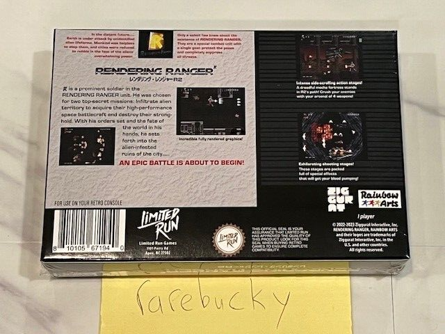 Rendering Ranger R2 (Super Nintendo SNES) NEW SEALED, MINT & RARE