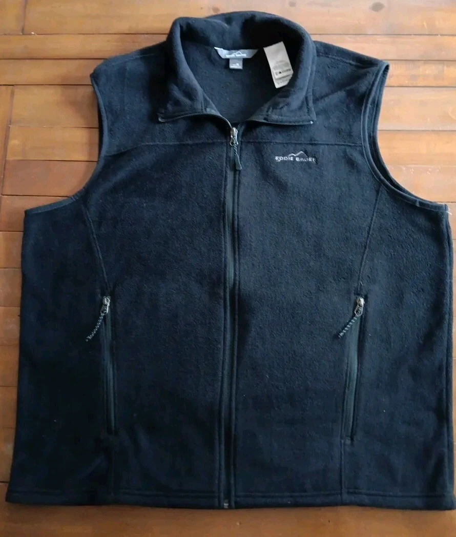 Men's Eddie Bauer Fleece Vest - XL - Black -
