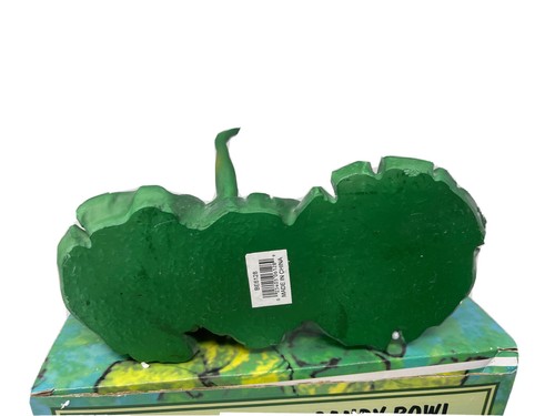 Raro cuenco de caramelo Lazy Frogie 2000 Trippie's 10" de colección BE6128 nuevo en caja - Imagen 6 de 13