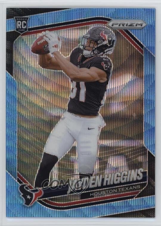 2025 Panini Prizm Rookies Blue Wave Prizm 95/230 Jayden Higgins #376 4g8