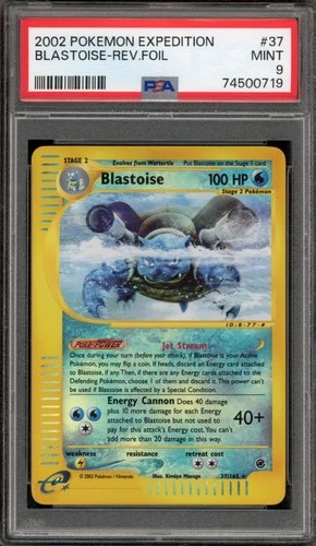 Pokemon Blastoise Expedition Reverse Holo Rare #37 PSA 9 Mint