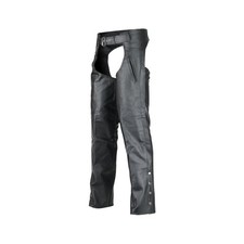 Deep Pocket Motorcycle Leather Chaps