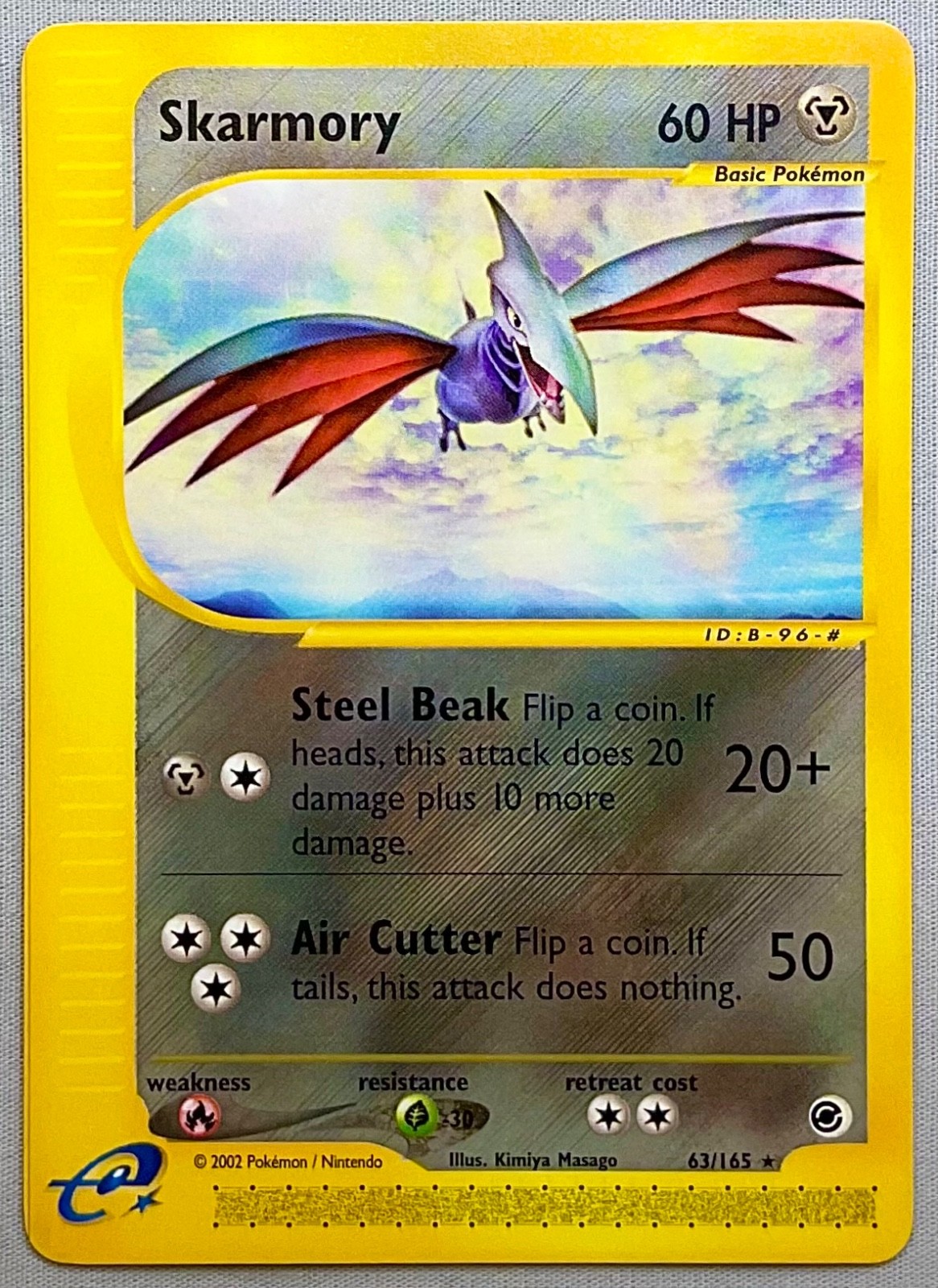 Pokémon Skarmory #63/165 Non-Holo Rare - 2002 Expedition Base Set - NM to MT!