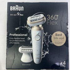 Braun Silk-epil 9 Flex epilatore donna - bianco/oro 4 extra - NUOVO scatola danneggiata