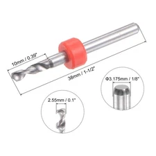 1/8" Shank 2.55mm Tungsten Carbide CNC Engraving Micro PCB Drill Bits Set 10Pcs