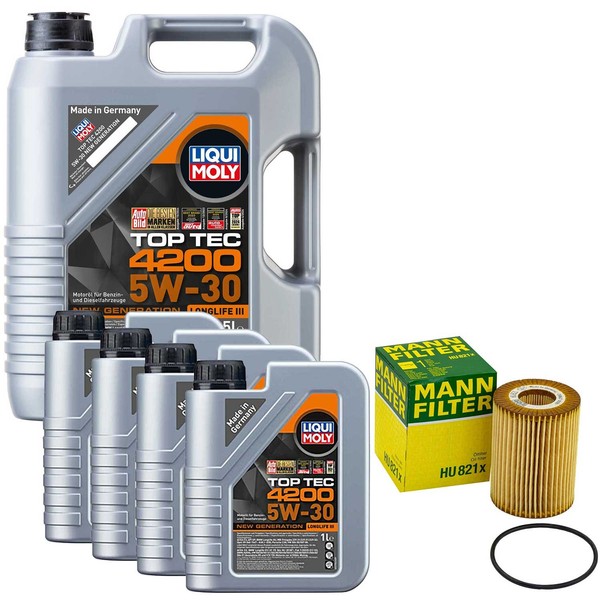 MotoröL Set 4200 5W-30 Liqui Moly 9 Liter + ÖLfilter FüR Mercedes E-Klasse Clk-image