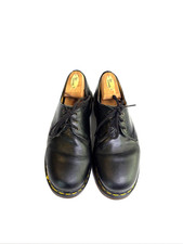 Vintage Dr. Martens Black Leather Oxford Shoes Men Sz 8 Lug Sole Made in England