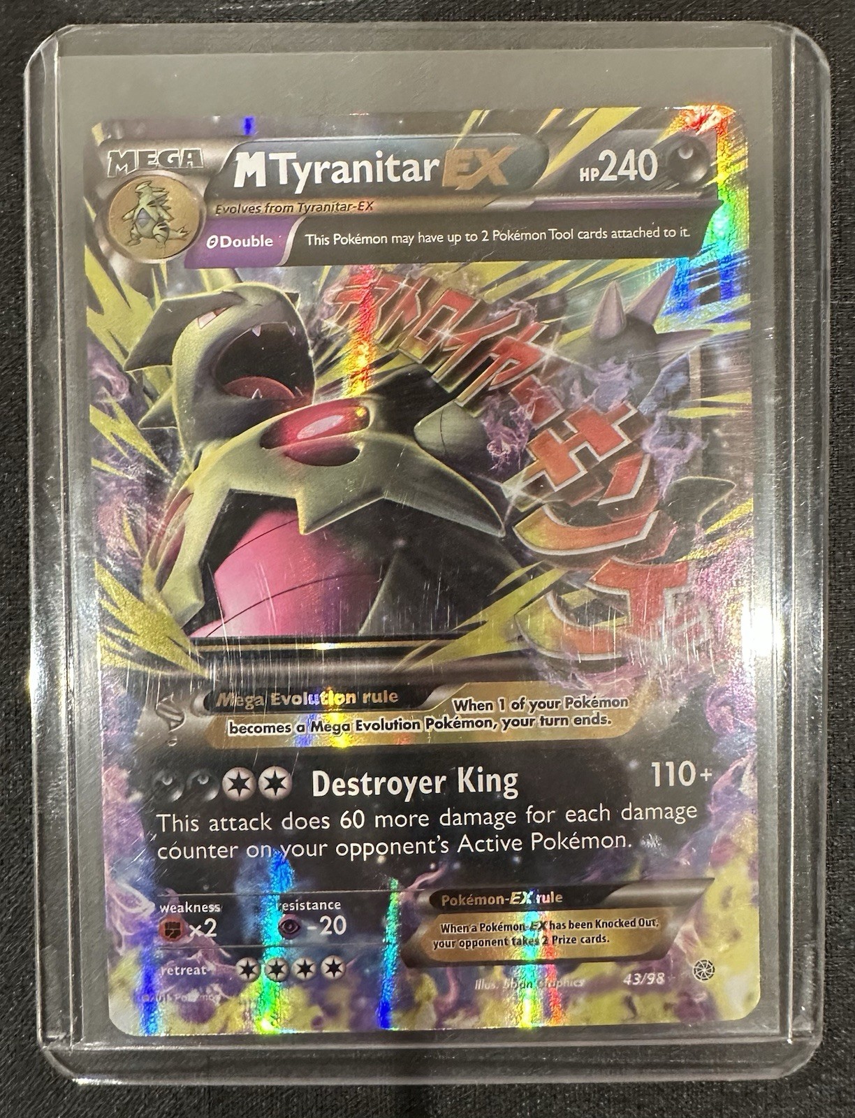 M Tyranitar EX 43/98 XY Ancient Origins Holo Pokemon Card TCG