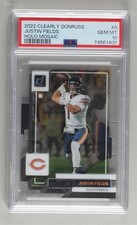 2022 Panini Clearly Donruss Holo Mosaic Justin Fields #8 PSA 10 GEM MT 0yi8