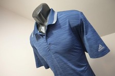 Adidas Golf Polo ClimaCool Blue Short Sleeve Athletic Golf Shirt Mens Sz Medium