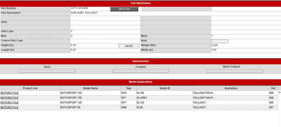 Cable de extensión de cable de luz trasera para Honda SL SL100 SL125 SL90 Foto 3 de 3