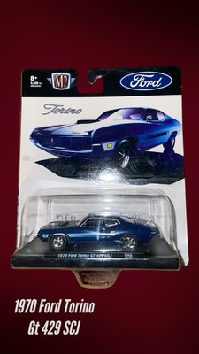 M2 Machines 1970 Ford Torino GT 429 SCJ Blue R82 21-57 Auto Drivers 1:64 NIP