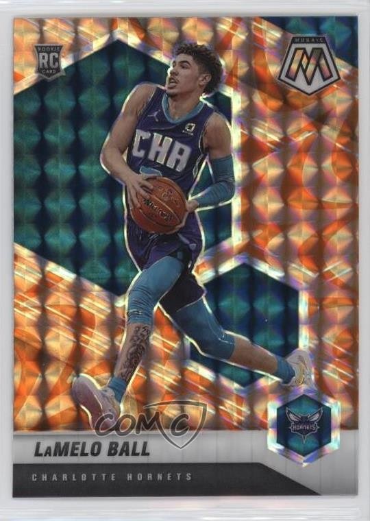 2020-21 Panini Mosaic Reactive Orange Prizm Lamelo Ball #202 Rookie RC 0q37