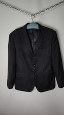 Giorgio Armani Le Collezioni Black Blazer Size 50 Wool 3-Button Luxury
