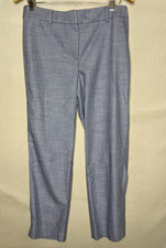 Talbots Pants Petite 8 Hampshire Ankle Pant Dress Office Blue Flat Front Pockets