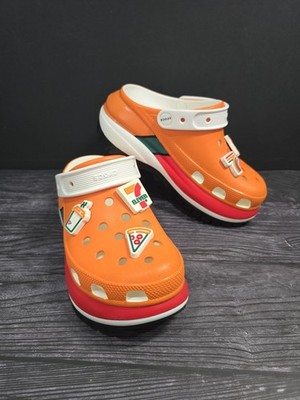 Crocs x 7-11 Mega Crush Clog Orange Limited Edition Men 5 / Women 7 EUC