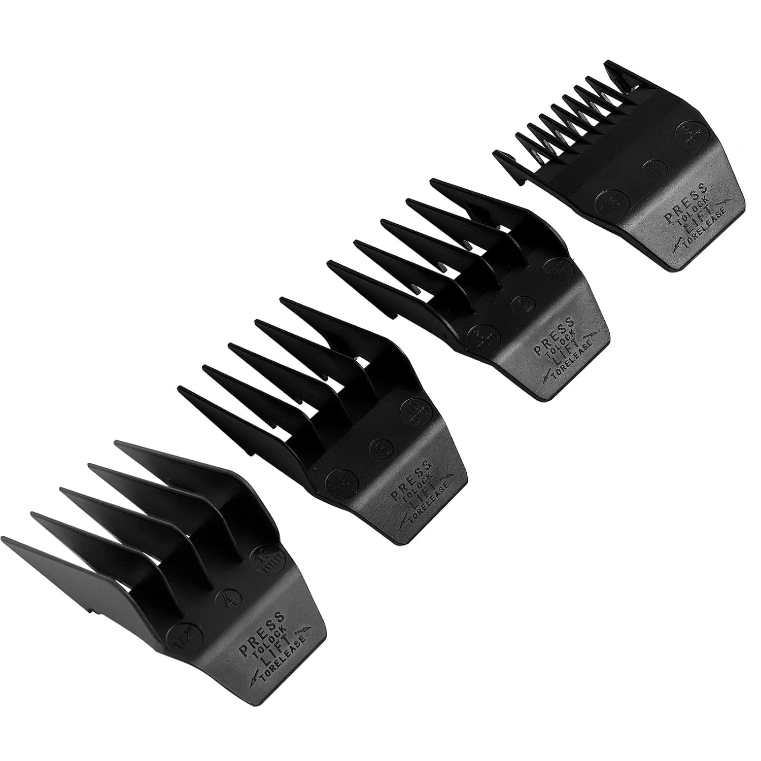 Professional Peanut Clipper Guards - 4-Piece Clipper Guides for Wahl Peanut, Tri