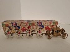 Vintage Crescent  Coronation Horse Coach diecast Queens Carriage with box
