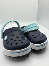Crocs Crocband Unisex Kids Clog Slip On US 4 Navy/Light Blue/White