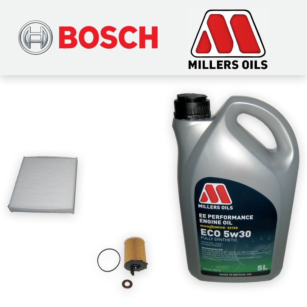 SERVICE KIT for VOLVO C30 1.6 D D2 OIL CABIN FILTERS +EE NANO OIL (2006-2012)