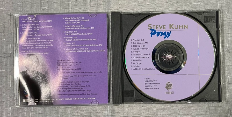 Steve Kuhn Porgy CD Jazz Album Buster Williams Eddie Gomez Al Foster - Image 4 of 4