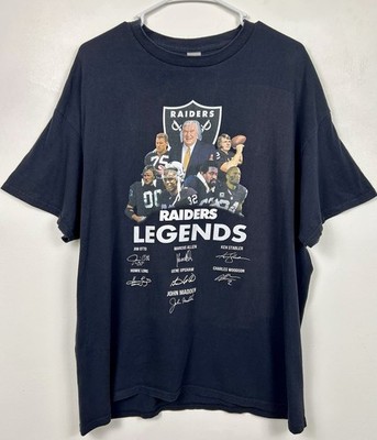 Raider s Legends Men's Black T-Shirt Size X Large Short Sleeve Cotton