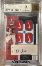 2021 Panini Chronicles Draft Picks Devonta Smith 1/1 Quad Nike Swoosh Patch 🔥🔥