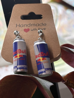 Red Bull Handcrafted Earrings 