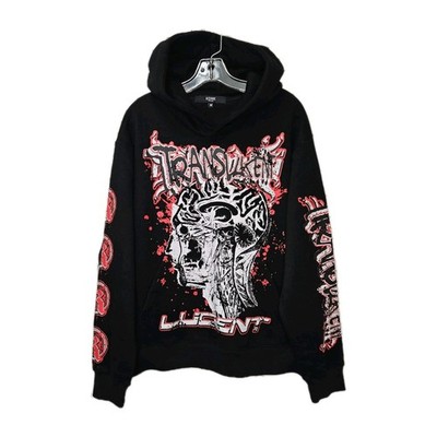KDNK Black Translucent Lucent Hoodie Mens Size Medium NEW