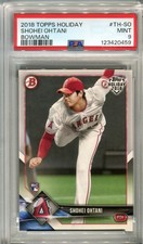 SHOHEI OHTANI 2018 Bowman Holiday rare 1st pitching rookie PSA 9 four MVPs
