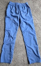 Cherokee Workwear Originals Flare Leg Drawstring Scrub Pant color ciel small