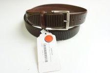 W. Kleinberg Made in America Italian Herringbone Brown 1 3/8β Belt Sz 42 NEW