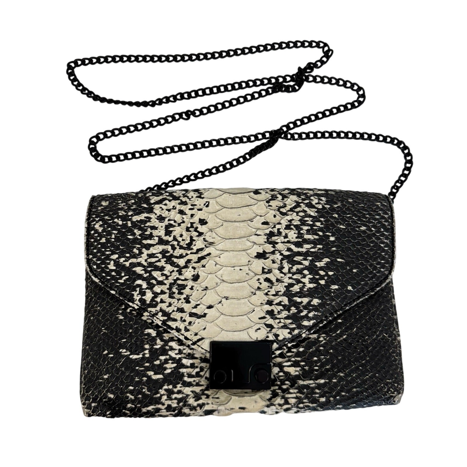 Loeffler Randall Snake Python Embossed Crossbody … - image 1