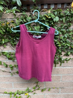 Vtg Nordstrom Active Sports Size M Cotton Sleeveless Scoop Neck Tank Top